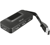 USB-хаб Trust Oila 4xUSB 2.0 плоский кабель 20577