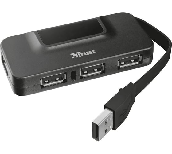 USB-хаб Trust Oila 4xUSB 2.0 плоский кабель 20577