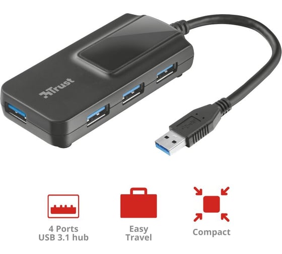 USB-хаб Trust Oila 4xUSB 3.1 21318
