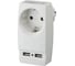Адаптер ЭРА SP-1e-USB-W Polynom 1гн 220V + 2xUSB 2100mA, c заземлением, белый Б0026332 4
