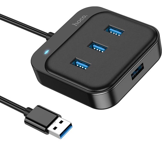Хаб Hoco Usb hb31 easy 4хusb, 0.2м (черный) 0L-00057789