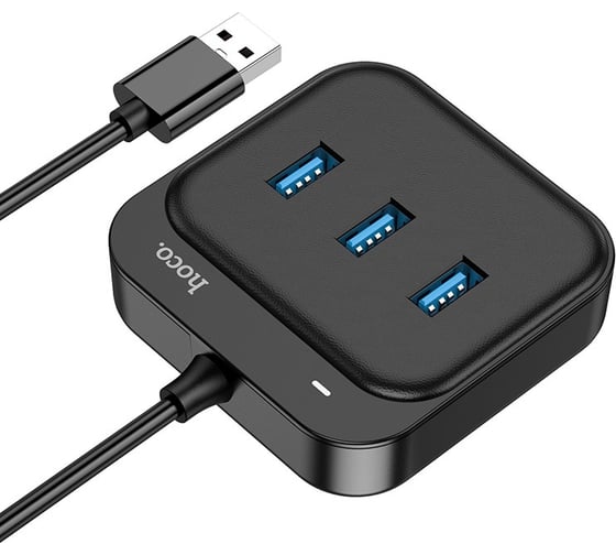 Хаб Hoco Usb hb31 easy 4хusb, 0.2м (черный) 0L-00057789