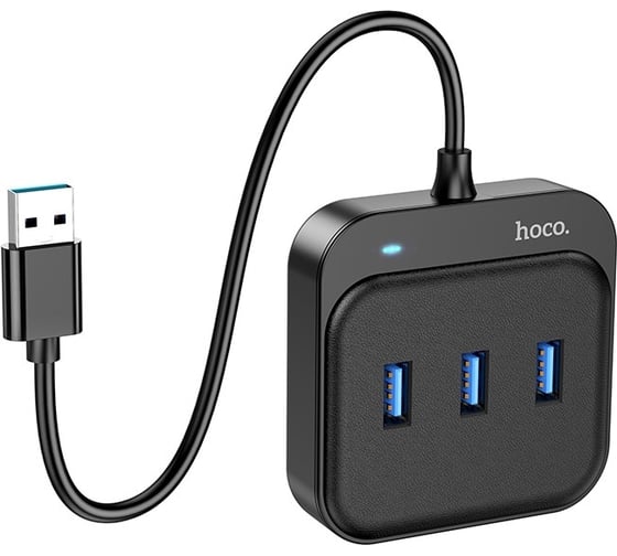 Хаб Hoco Usb hb31 easy 4хusb, 0.2м (черный) 0L-00057789