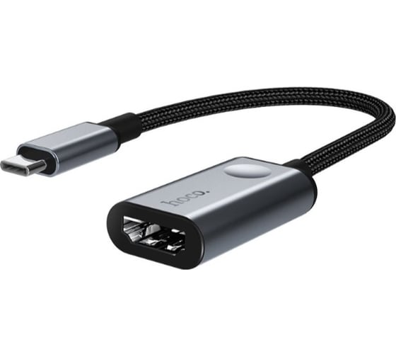 Адаптер Hoco hb21 usb-c на hdmi, конвертер, 4k video, нейлон (серый) 0L-00050200
