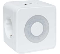 Тройник EKF "Куб" 2 гнезда 2USB 2,4А+Type C + Ночник UBA-CUB-T2-TC