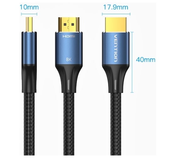 Кабель HDMI VENTION Ultra High Speed v2.1 with Ethernet 19M/19M - 3м ALGLI