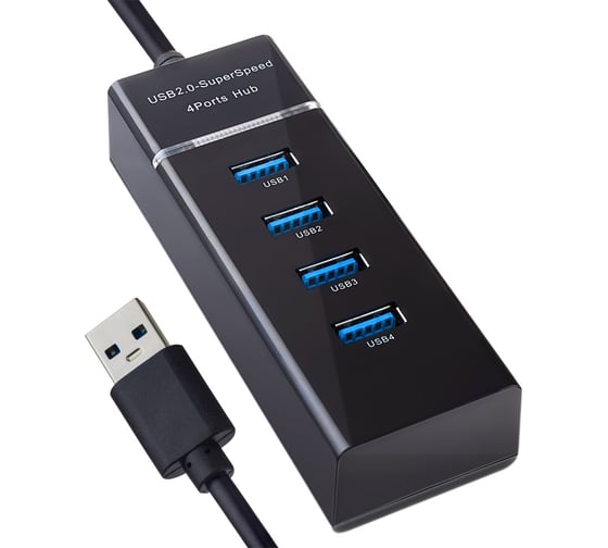 USB-HUB 4 Port, (PF-H031 Black) черный Perfeo 30015346 1