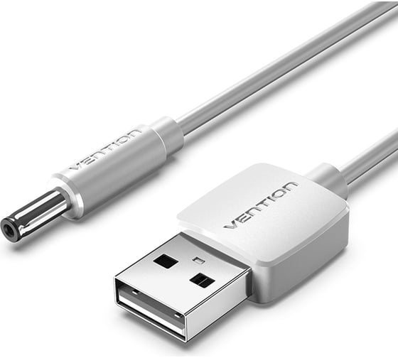 Кабель VENTION USB AM/DC-jack 3.5мм M - 1м Белый CEXWF