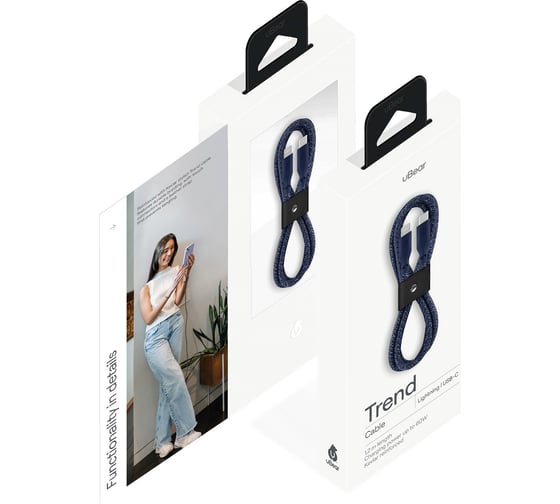 Зарядный кабель Trend, USB-C - Lightning , 60Вт, 1,2м uBear DC13DB12TR-CL
