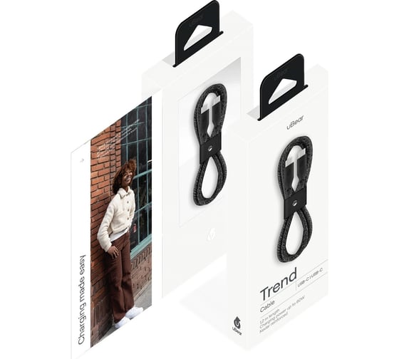 Зарядный кабель Trend, USB-C-USB-С, 60Вт, 1,2м uBear DC16BL12TR-CC