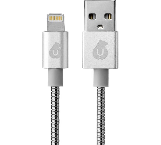Кабель uBear FORCE MFI Lightning - USB, Kevlar Cable Metal, серебристый DC06SL01-L