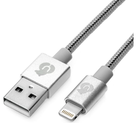 Кабель uBear FORCE MFI Lightning - USB, Kevlar Cable Metal, серебристый DC06SL01-L