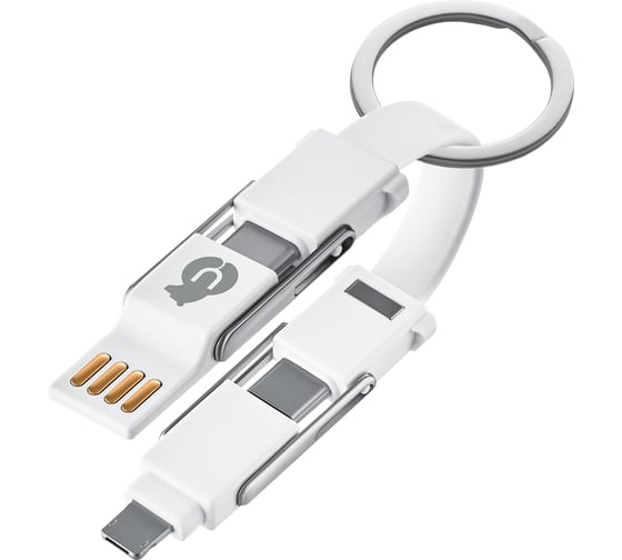 Кабель uBear Life Switch Key Ring Cable 6 in 1, белый DC09WH61-AD