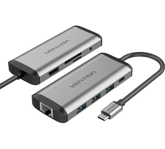 Мультифункциональный хаб VENTION USB Type C 9 в 1, шт. THAHB