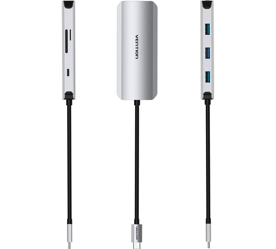 Мультифункциональный хаб VENTION USB Type C 7 в 1, шт. TOJHB