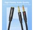 Переходник VENTION гибкий Jack 3.5 mm F 4 pin/Jack 3.5 mm M x 2 (OMTP-CTIA) - 0.3м, шт. BHDBY 5