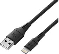 Зарядный кабель ROCKET Contact USB-A,Lightning 1м, тканевая оплетка RDC501BL01CT-AL