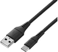 Зарядный кабель ROCKET Contact USB-A,USB-C 1м, тканевая оплетка RDC503BL01CT-AC