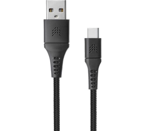 Зарядный кабель ROCKET Contact USB-A,USB-C 1м, тканевая оплетка RDC503BL01CT-AC