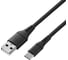 Зарядный кабель ROCKET Contact USB-A,USB-C 1м, тканевая оплетка RDC503BL01CT-AC 1