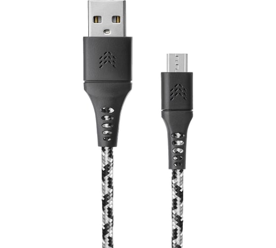 Зарядный кабель ROCKET Contact USB-A,Micro-USB 1м, тканевая оплетка RDC506BW01CT-AM