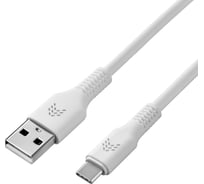 Зарядный кабель ROCKET Flex USB-A,USB-C 1м, оплетка TPE RDC508WH01FL-AC