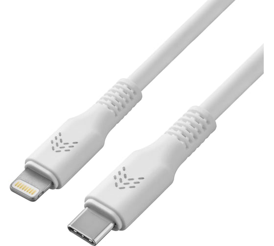 Зарядный кабель ROCKET Flex USB-C,Lightning 1 м, оплетка TPE RDC510WH01FL-CL