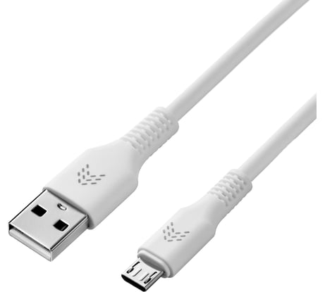 Зарядный кабель ROCKET Flex USB-A,Micro-USB 1м, оплетка TPE RDC509WH01FL-AM