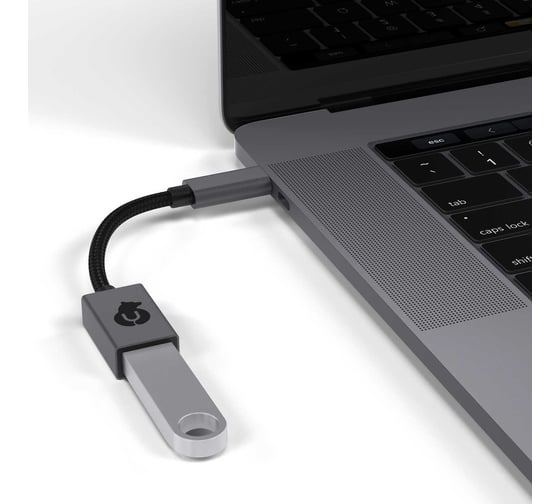 Адаптер uBear USB-С - USB-A LINK Цвет Space Grey HB02SG01-AC