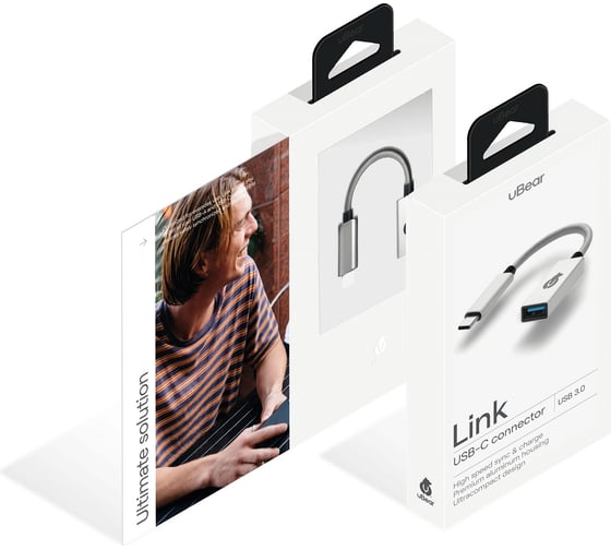 Адаптер USB-С - USB-A uBear LINK Цвет Silver HB02SL01-AC