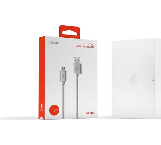 Кабель Micro-USB to USB-A uBear CORD Серый DC03CG01-AM