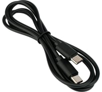 Кабель Гарнизон USB2.0 Type-C/Type-C, 3А, 60Вт, PD/QC3.0, медь, 1м, черный, пакет, GCC-USB2-CMCM-1M