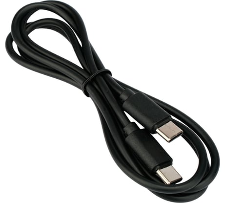 Кабель Гарнизон USB2.0 Type-C/Type-C, 3А, 60Вт, PD/QC3.0, медь, 1м, черный, пакет, GCC-USB2-CMCM-1M
