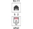 Телефонный двойник utp rj-14 (6p4c) REXANT (штукаекер - 2 гнезда) 03-0031 3