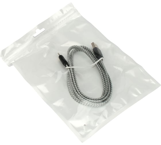 Кабель Cablexpert usb2.0 lightning, 12w, 2,1a, плоский, тканевая оплетка, 1м, пакет, CC-USB2-AMAP-FL-1M