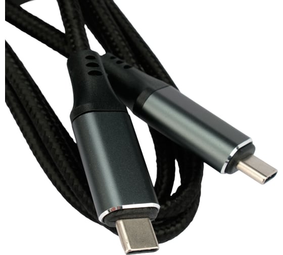 Кабель Cablexpert usb4.0, type-c/type-c, 5a, 240w, pd, 40gbps, 1м, пакет, CC-USB4-CMCM-BR-1M