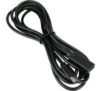 Удлинитель Cablexpert usb2.0 type c, 20w, 3a, pd, qc3.0, 2м, черный, пакет, CCP-USB2-CMCF-2M