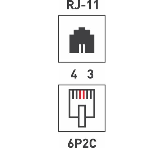 Внешняя телефонная розетка PROCONNECT 2 порта utp, rj-11 (6p2c), cat 3 03-0002-4