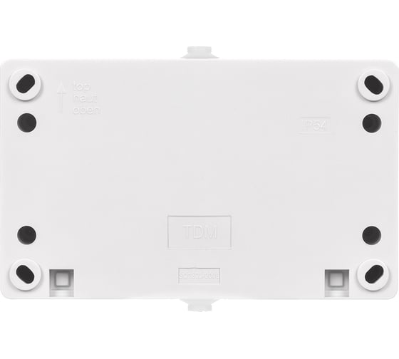 Двойная горизонтальная розетка TDM ELECTRIC 2П+З, открытой установки, IP54, 16А, белая "Вуокса" SQ1803-1008