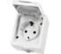 Розетка TDM ELECTRIC 2П+З, открытой установки, IP54, 16А, белая "Вуокса" SQ1803-1007 1