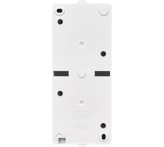 Двойная вертикальная розетка TDM ELECTRIC 2П+З, открытой установки IP54, 16А, белая "Вуокса" SQ1803-1009
