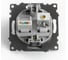 Розетка телевизионная + компьютерная RJ-45 STEKKER (механизм), gls00-7106-04, 75 ом, 5-862мгц, серия катрин, шоколад, 49185 4