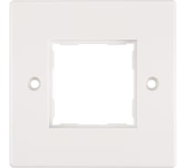 Настенная лицевая панель 86х86мм для вставок формата Mosaic 45х45мм, белая NIKOMAX NMC-PL86X86F