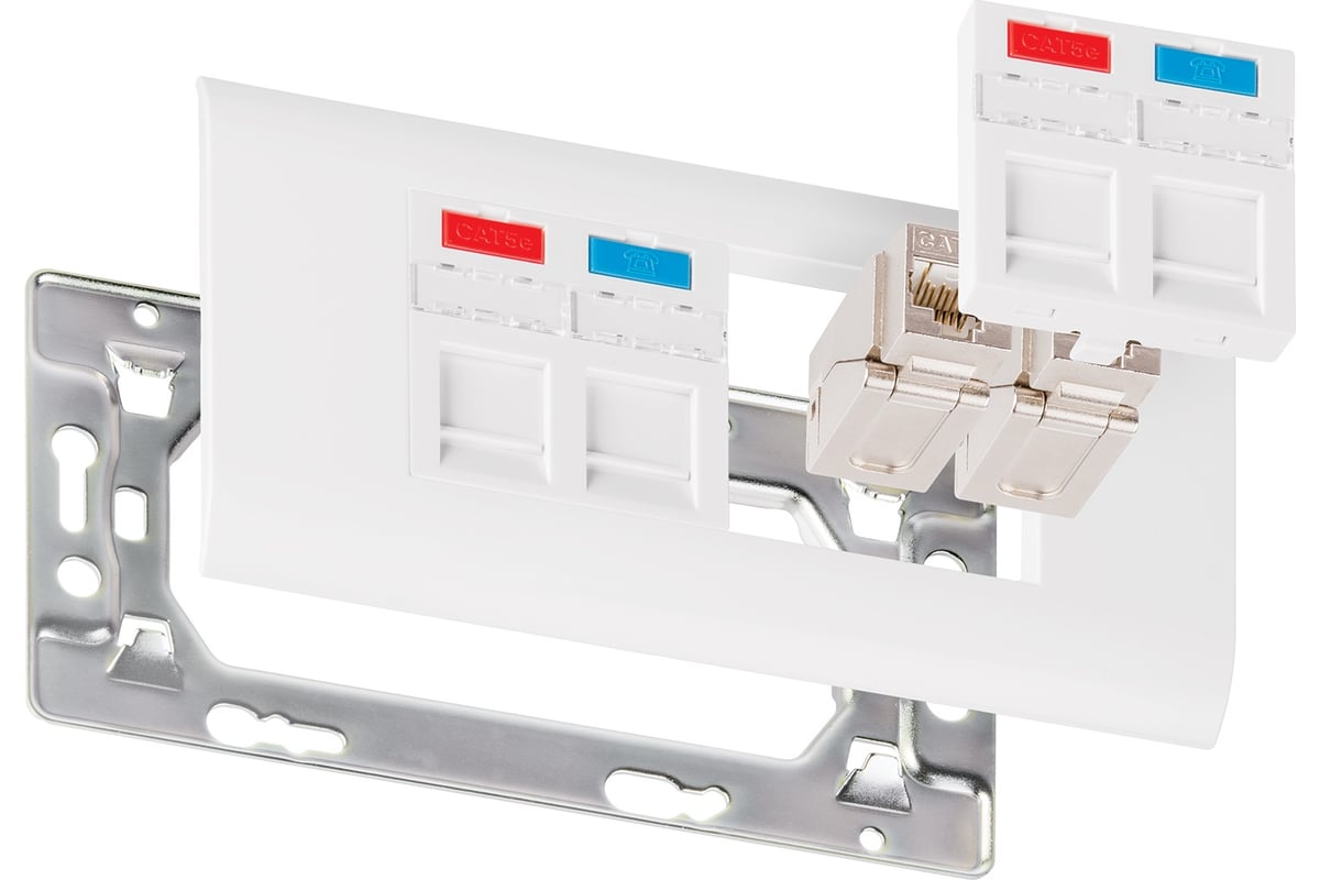 Вставка типа Mosaic NIKOMAX 22.5x45мм, 1 порт, белая NMC-PM1P-PH-WT ...