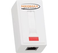 Настенная розетка NIKOMAX 1 порт, неэкранированная, белая NMC-WO1UE2-WT