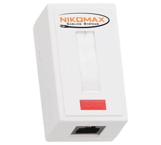 Настенная розетка NIKOMAX 1 порт, неэкранированная, белая NMC-WO1UE2-WT 1