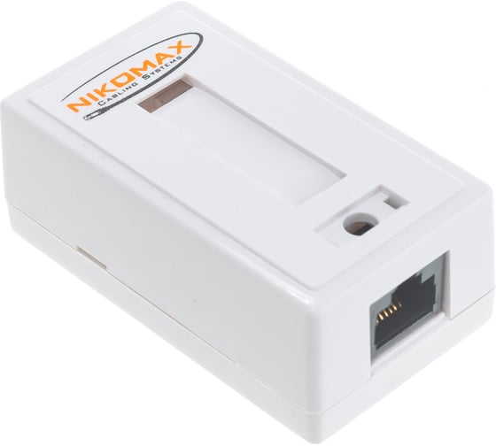 Настенная розетка NIKOMAX 1 порт, неэкранированная, белая NMC-WO1UE2-WT