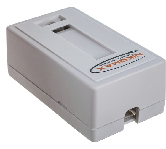 Настенная розетка NIKOMAX 1 порт, экранированная, белая NMC-WO1SD2-WT