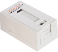 Настенная розетка NIKOMAX 1 порт, полный экран, со шторкой, белая NMC-WO1SE2-FT-ST-WT