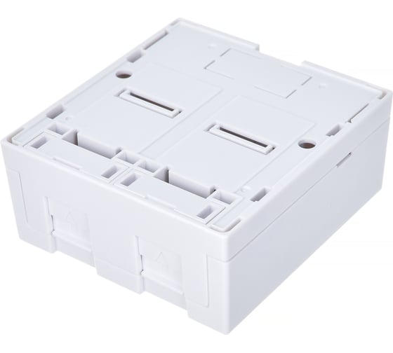 Настенная розетка NIKOMAX 2 порта, со шторками, белая NMC-WO2UD2-FT-ST-WT